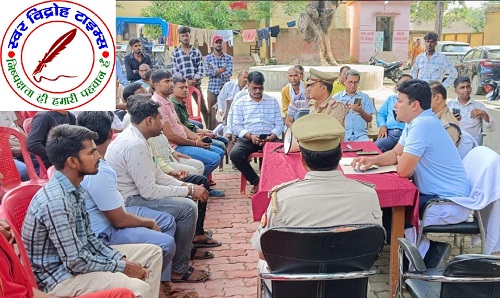 SDM खजनी की अध्यक्षता में खजनी थाने पर हुई नवरात्र दुर्गा पूजा व दशहरा को लेकर बैठक !