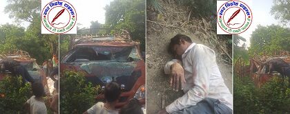लखीमपुर मार्ग पर सदरपुर के पास बड़ा एक्सीडेंट !